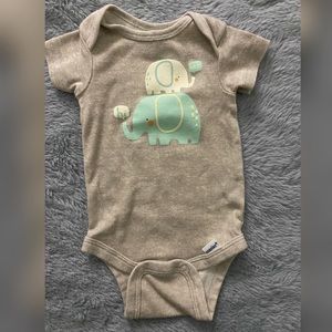 Gerber Short Sleeve Elephant Onesie - Newborn